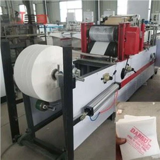 Máy gấp khăn ăn với in màu